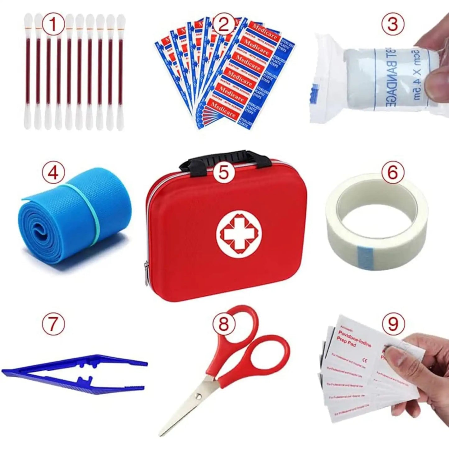 First Aid Kit, Medical Emergency Rescue Bag For Home, Office, Car, Camping, Travel and Hiking