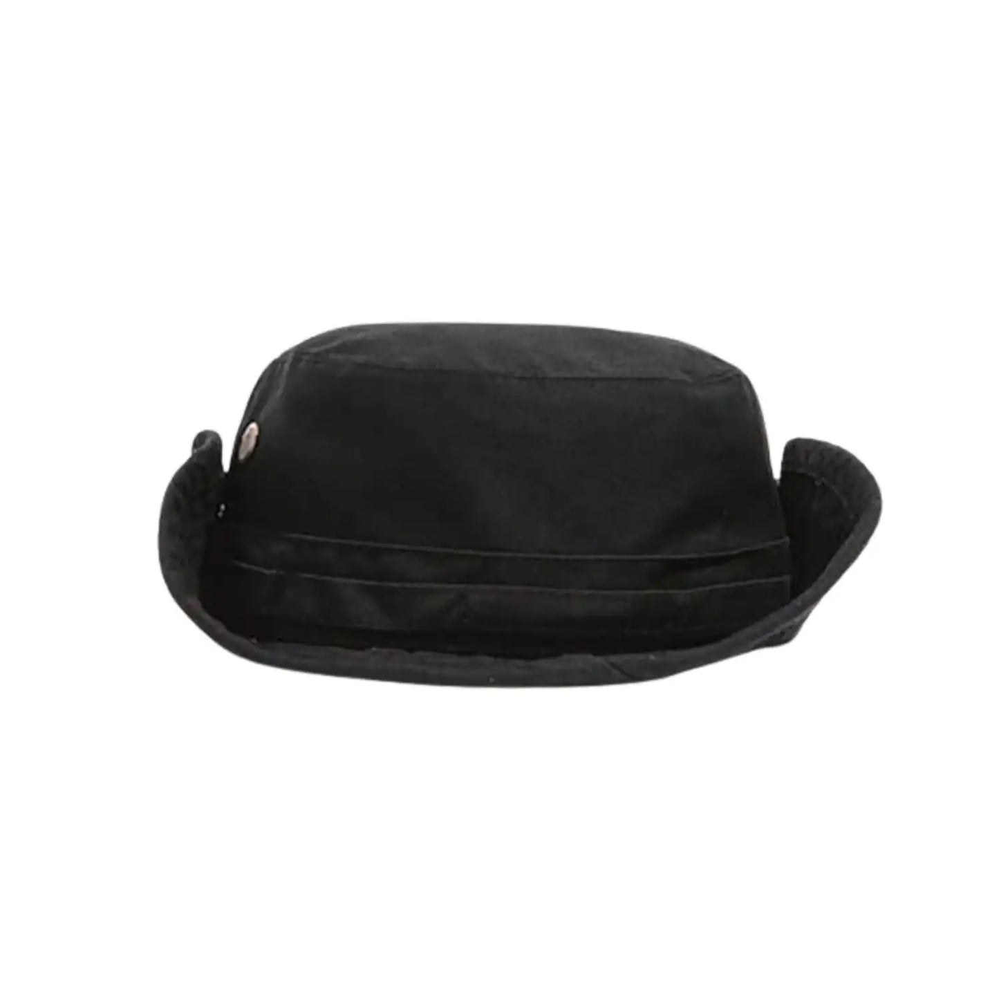 Flipper Cotton Foldable Outdoor Bucket Hat, Black