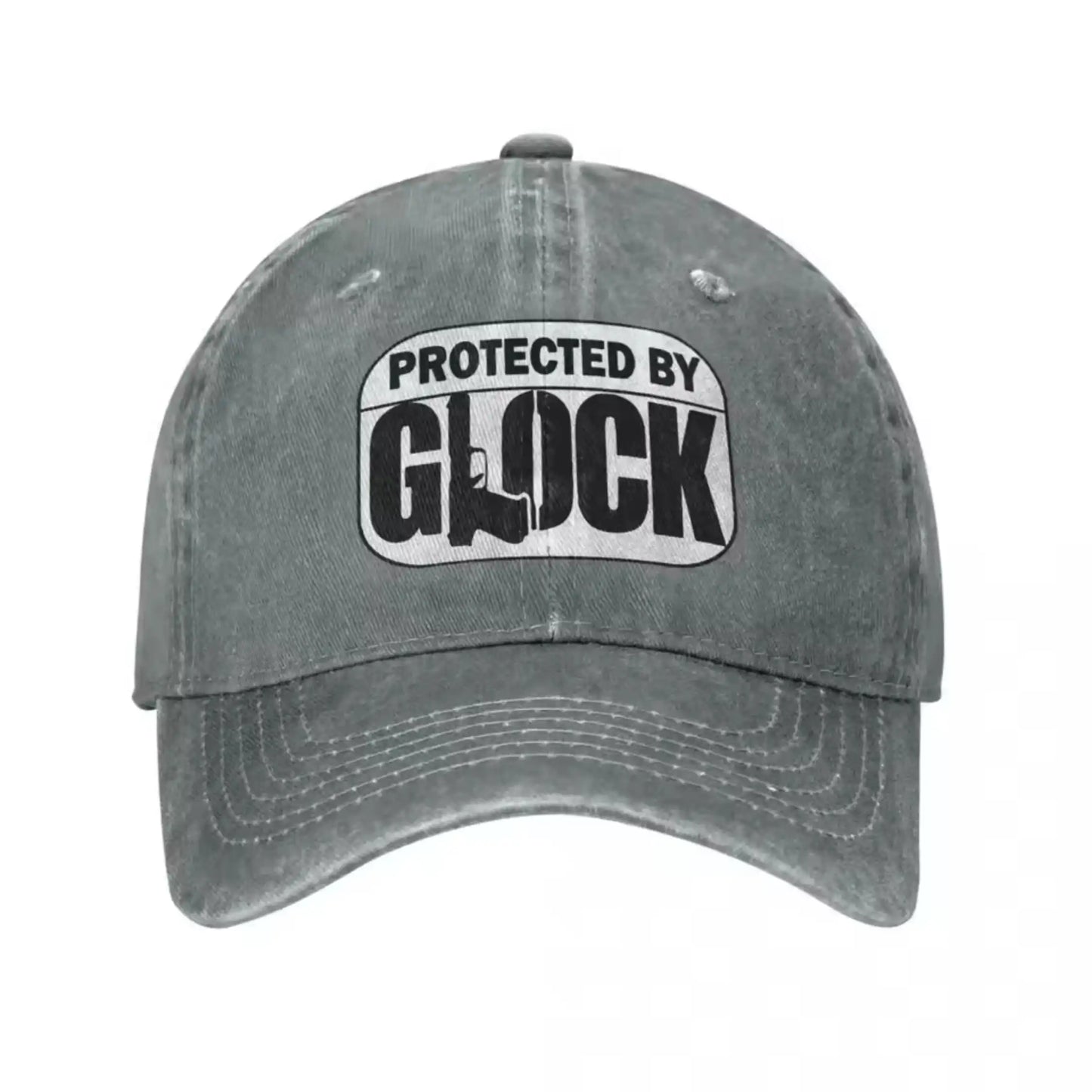 Protected By Glock Tactical Army Caps Gray