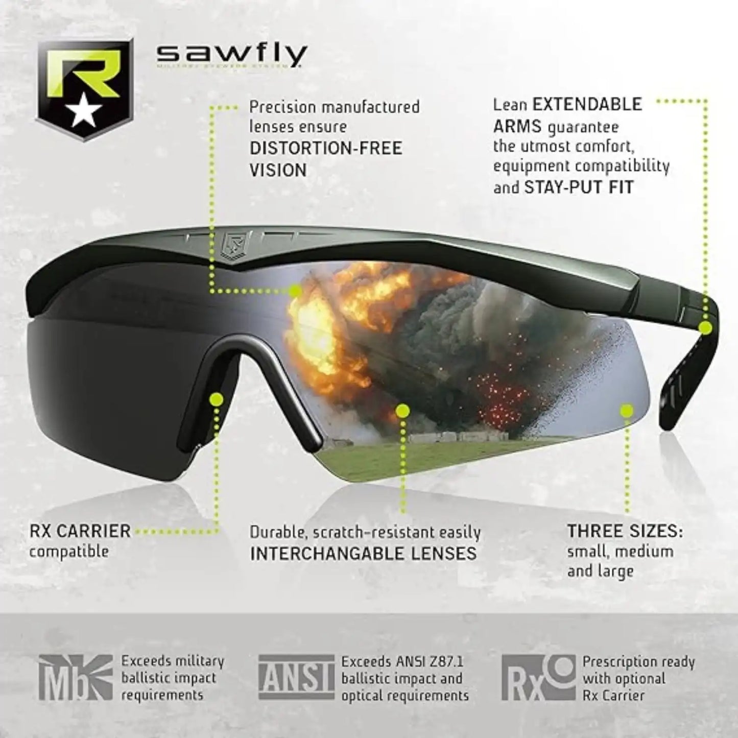 Revision Sawfly Max Wrap Photochromic Shooting Glasses