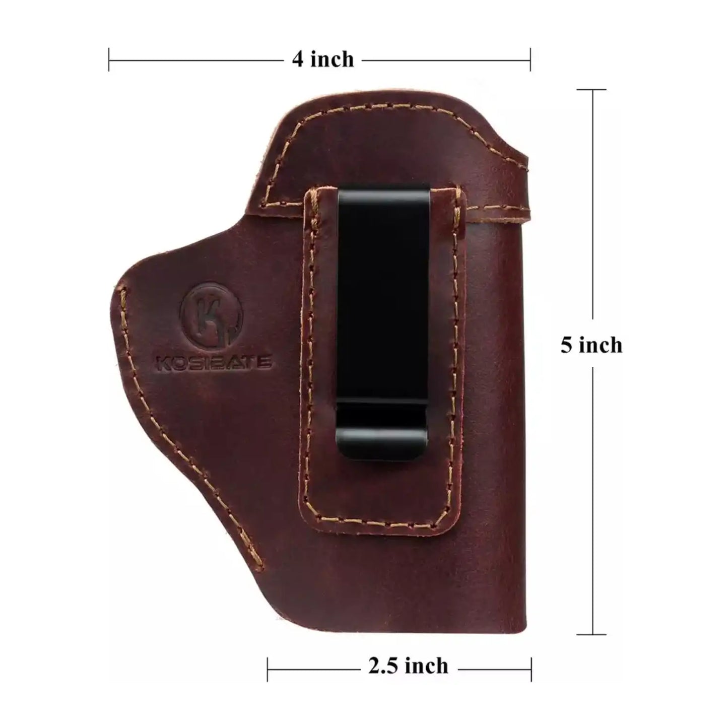 Right Handed Brown Leather Concealed Carry Holster