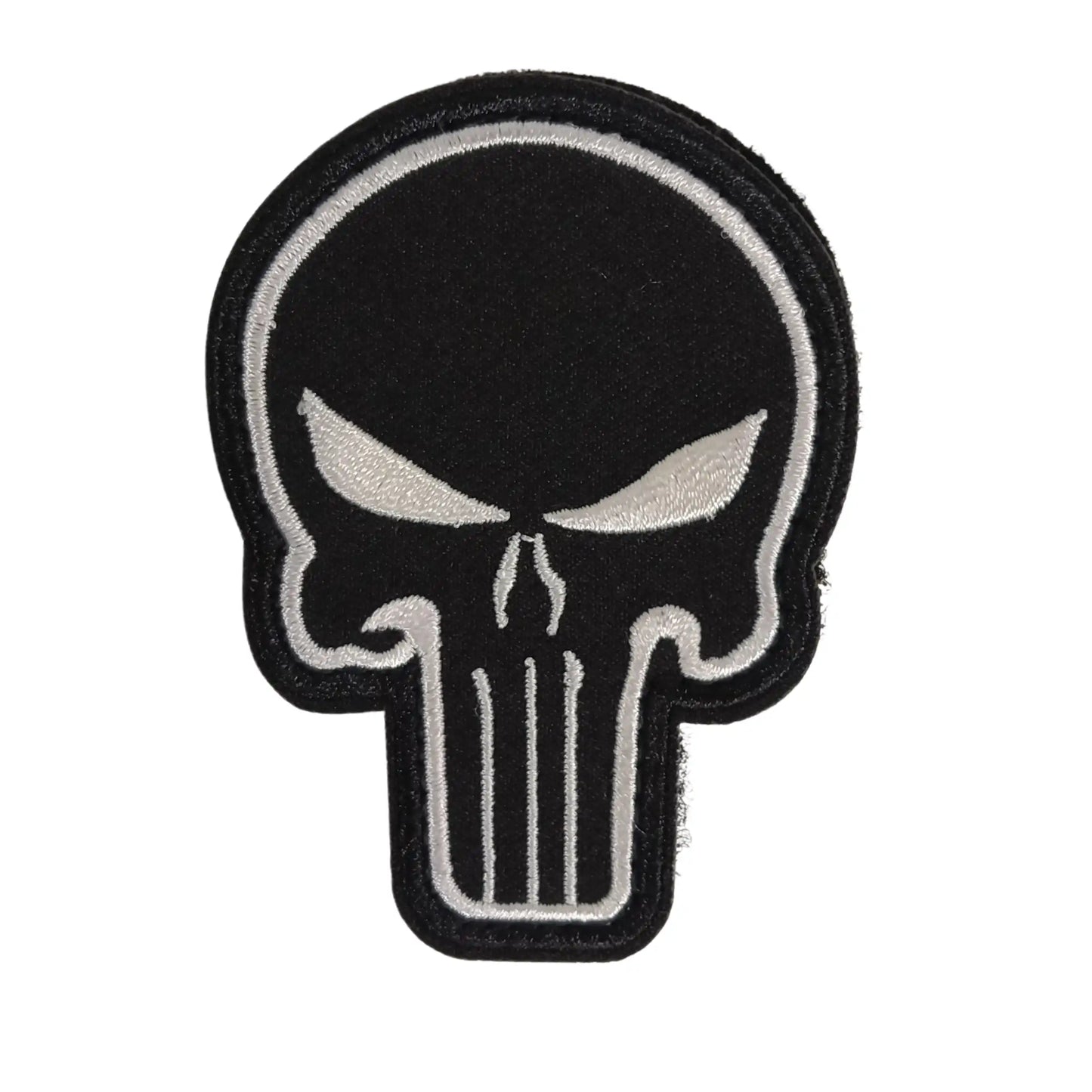 Skull Embroidered Patch - Black