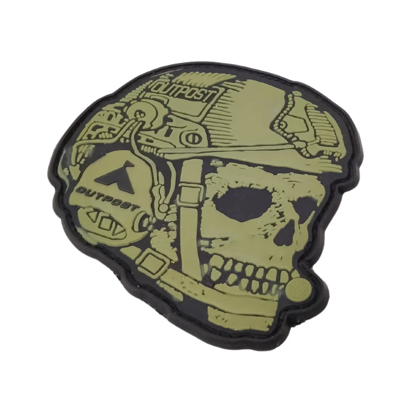 Tactical Operator Skull Tactical Morale Patch - Green