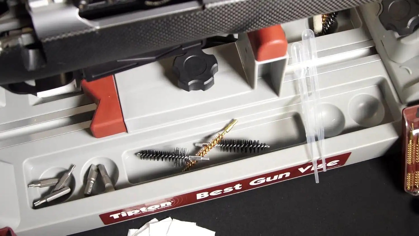 Tipton Best Gun Vise – Adjustable, Durable Gun Cleaning & Gunsmithing Tool with Storage