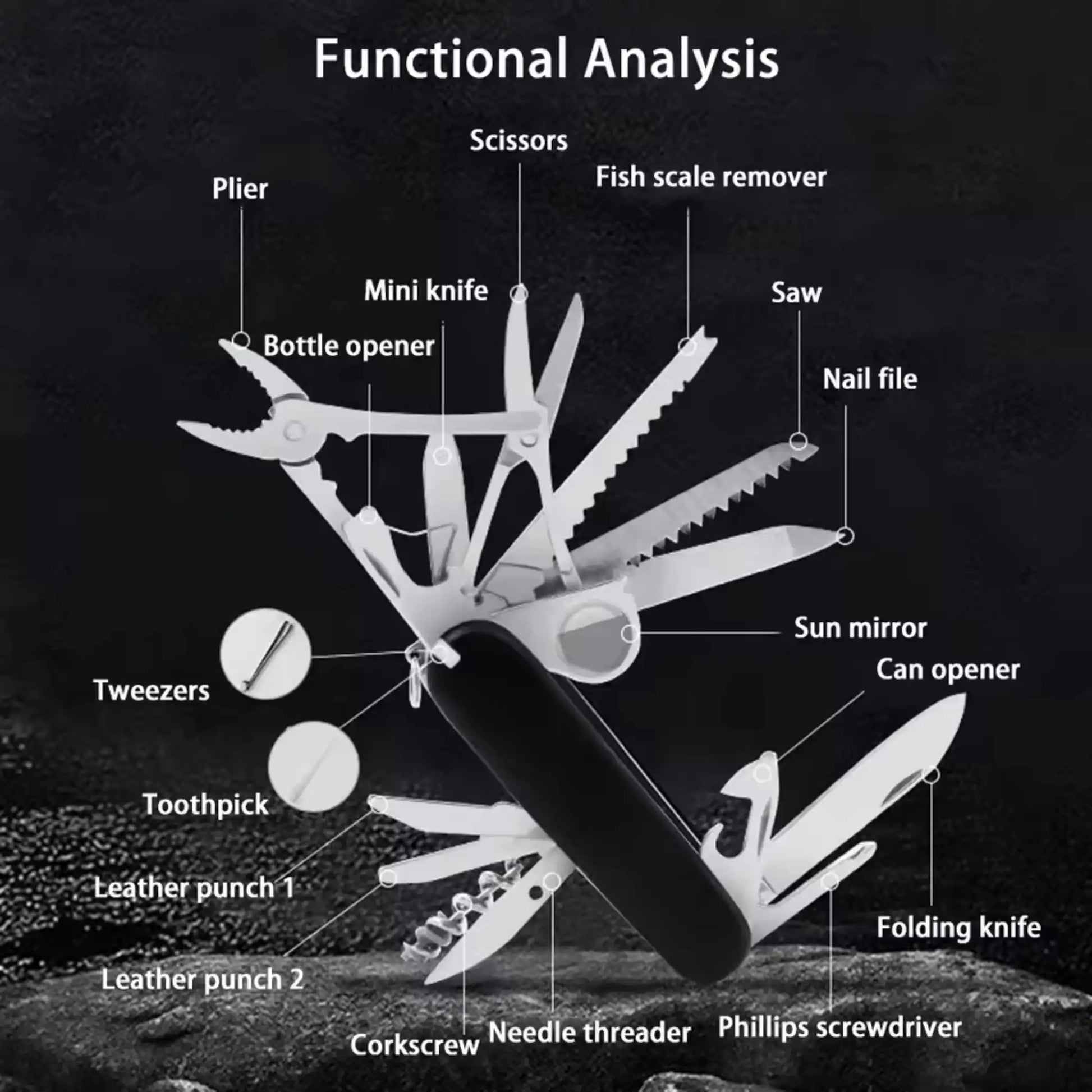 30 in 1 Outdoor Survival Multitool 