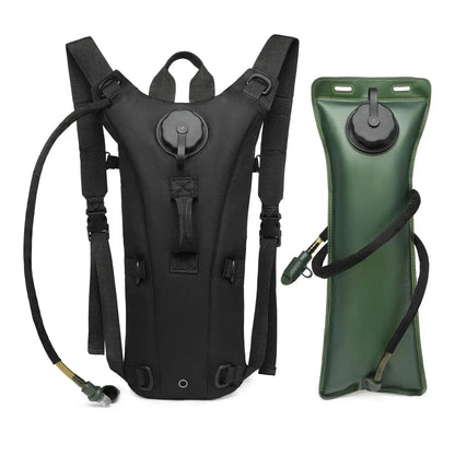 3 Liter Hydration Backpack Water Bag For Hiking, Camping, Cycling, Running - Black