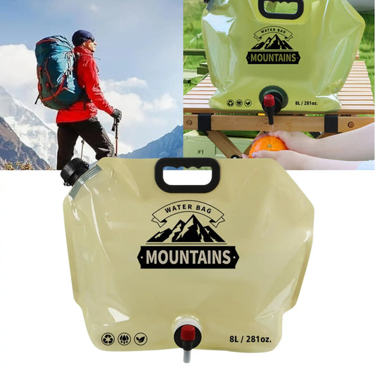 8 Liter Folding Water Storage Bag Pouch for Cycling, Picnic, Outdoor Camping