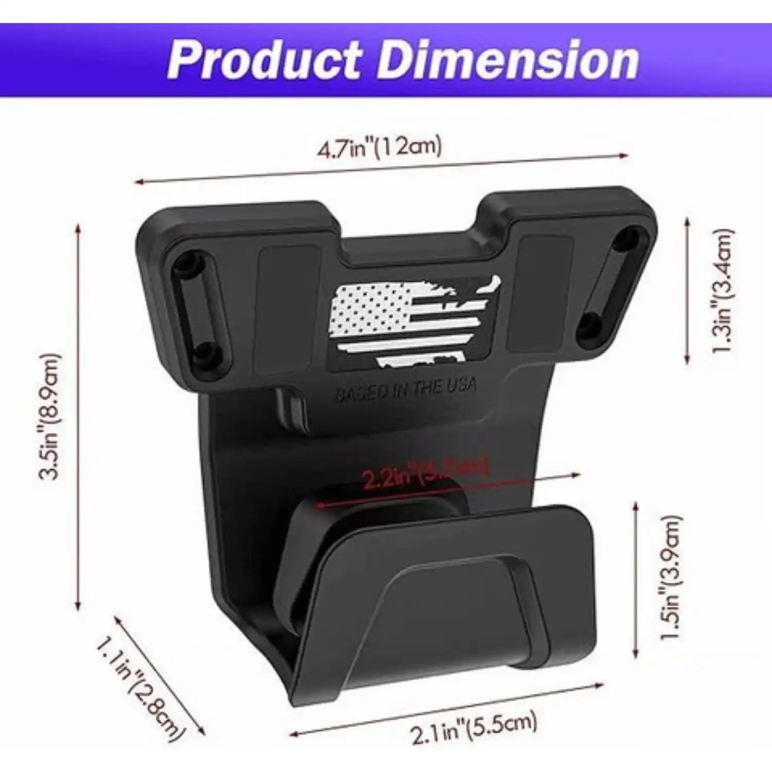  Magnetic Holder for Car Holster, Home, Under Desk