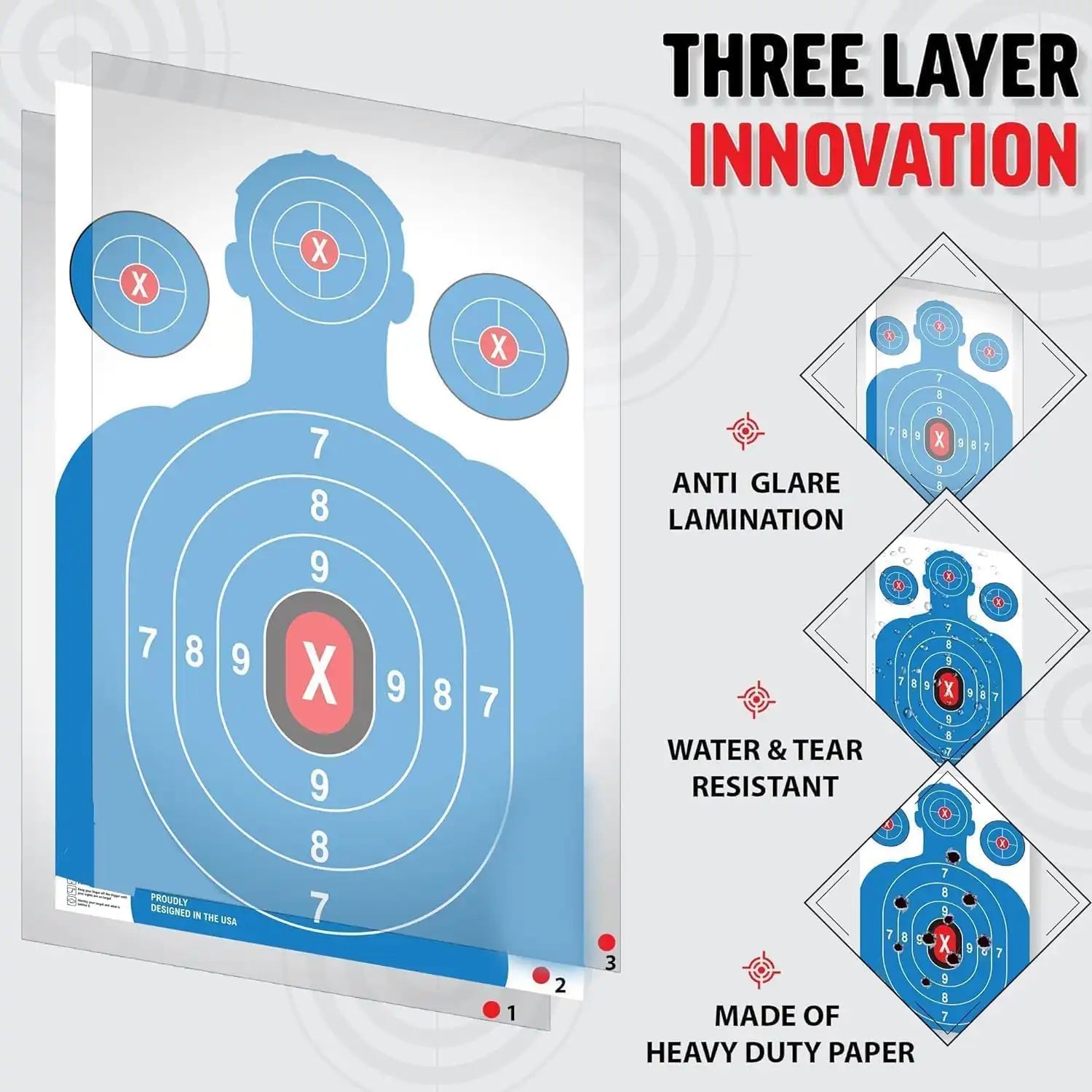  Indoors & Outdoor Shooting Range Targets Paper