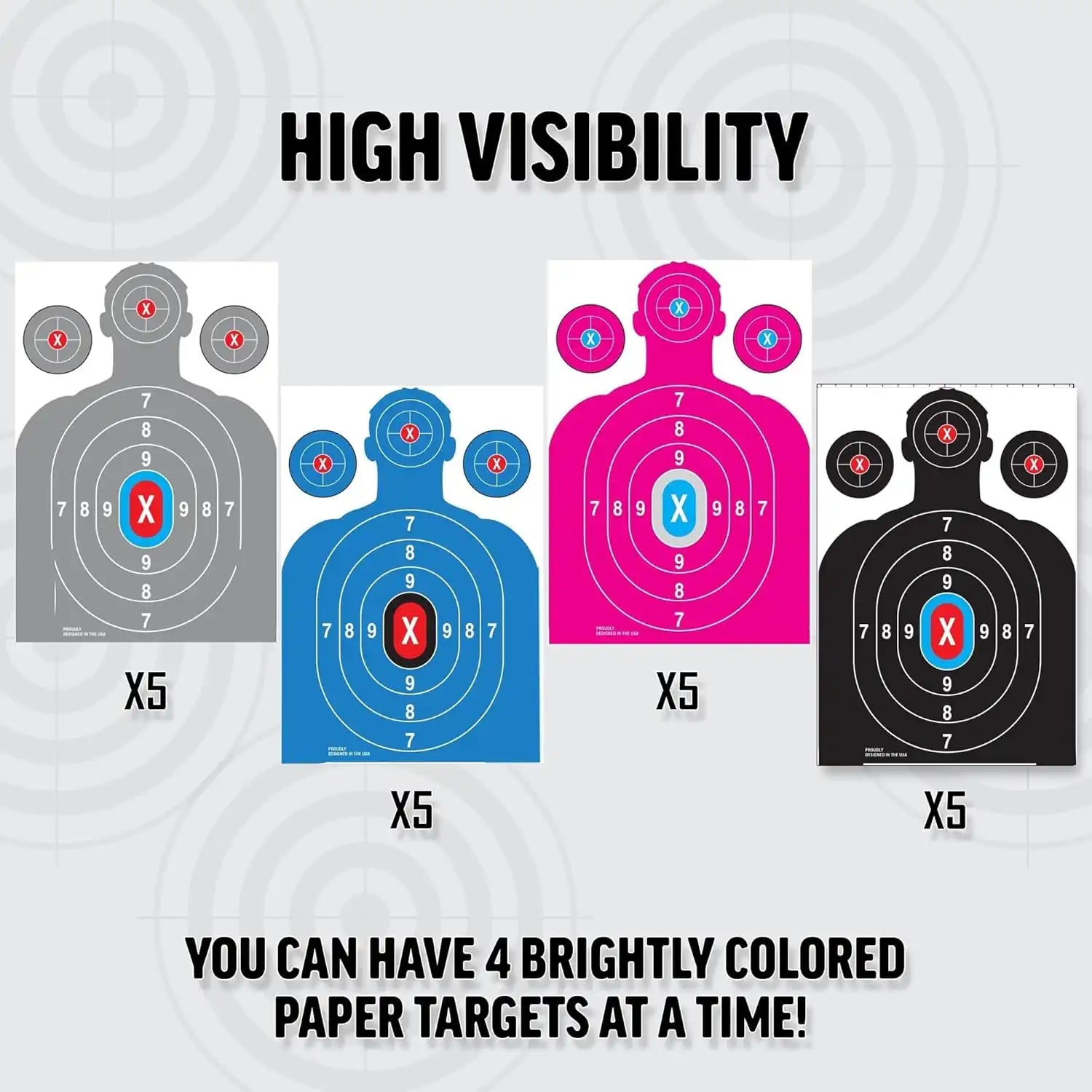  Indoors & Outdoor Shooting Range Targets Paper
