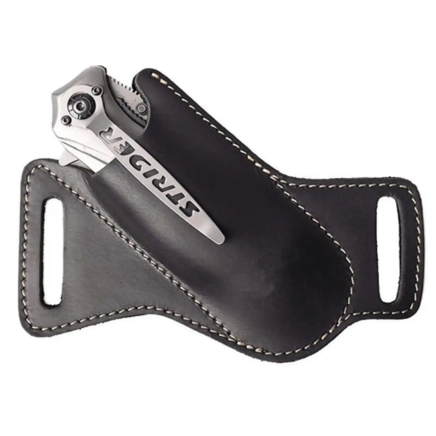 Leather Right Cross Draw Pocket Knife Case