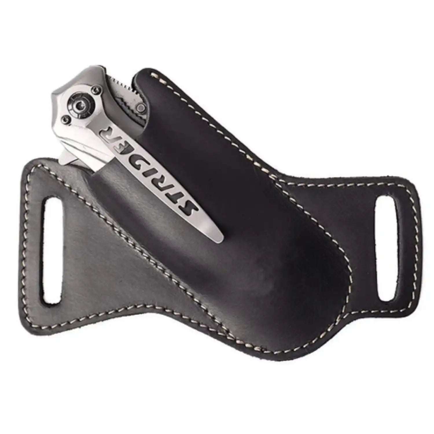 Leather Right Cross Draw Pocket Knife Case