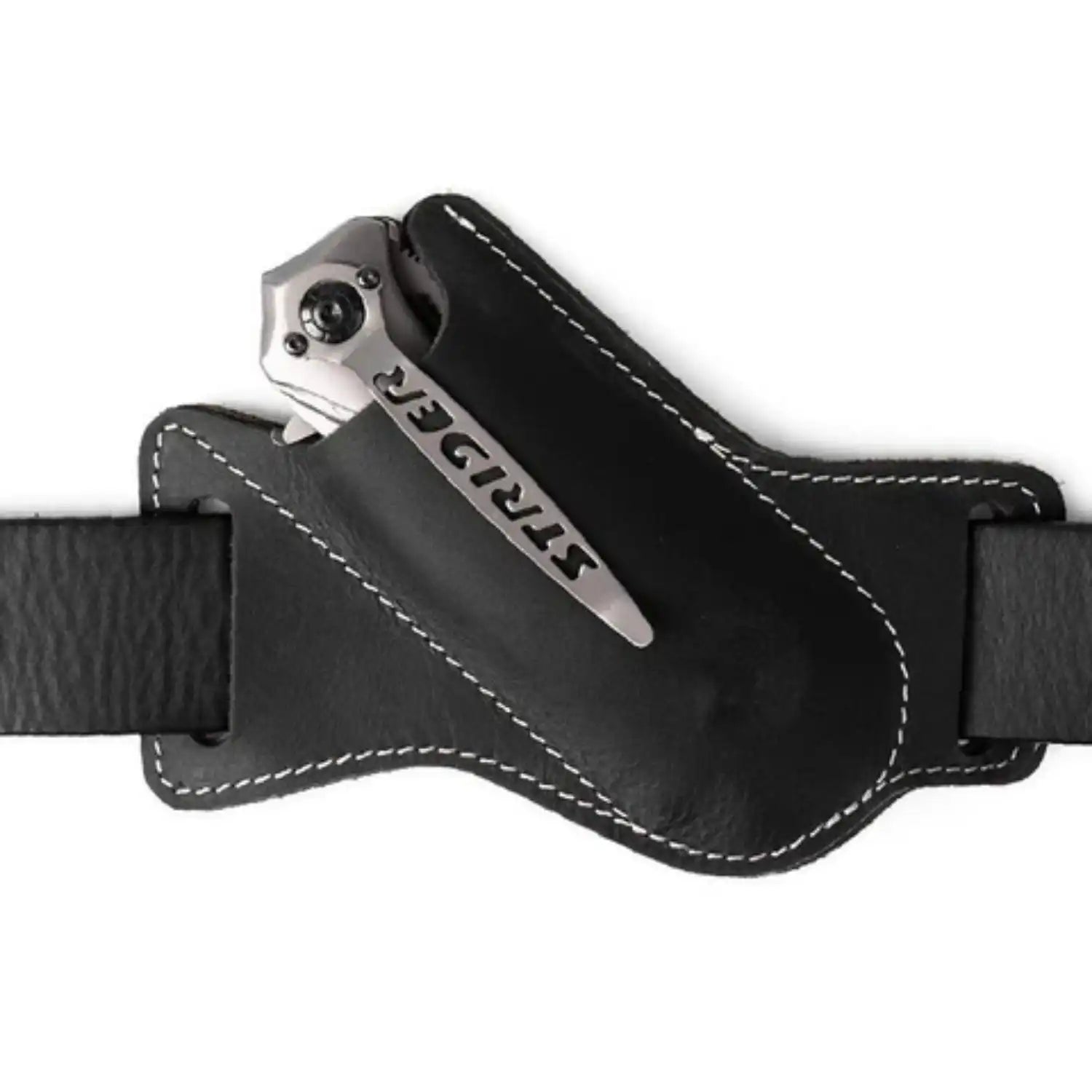 Leather Right Cross Draw Pocket Knife Case