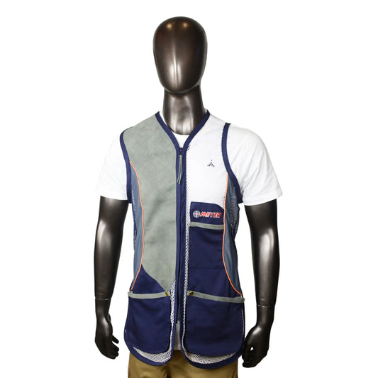 
Meyer Men Mesh Shooting Vest Blue and White 
