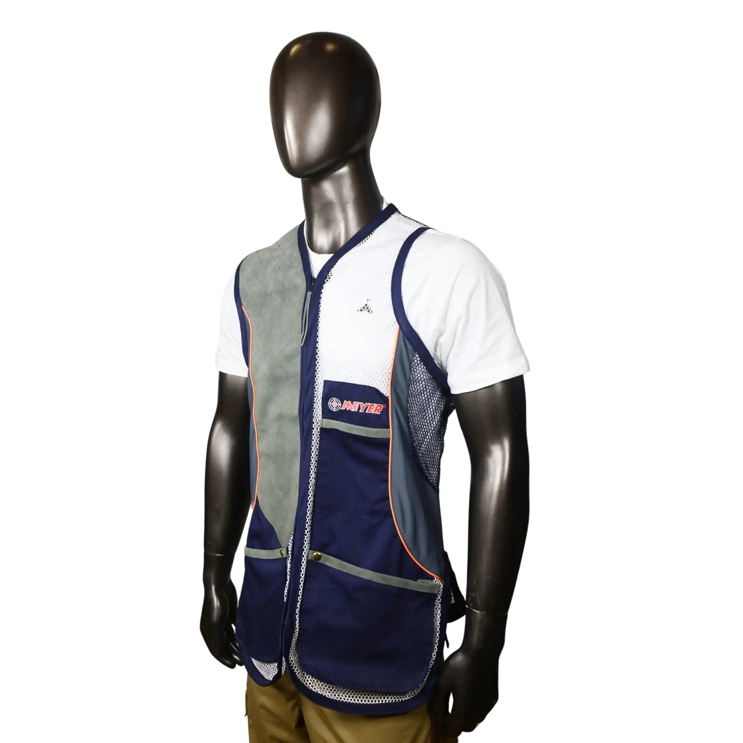
Shooting Vest Blue and White 
