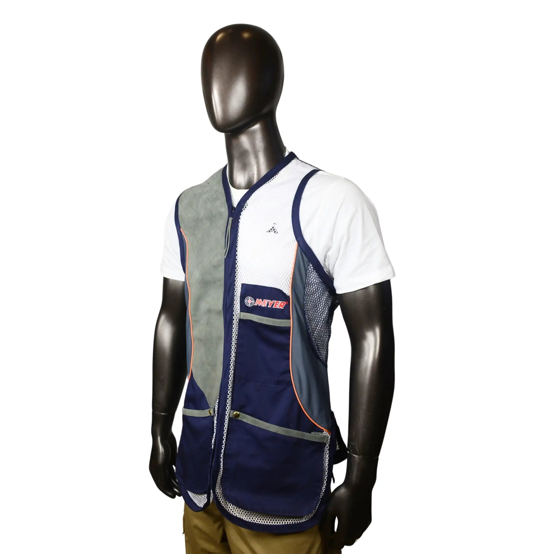 
Shooting Vest Blue and White 
