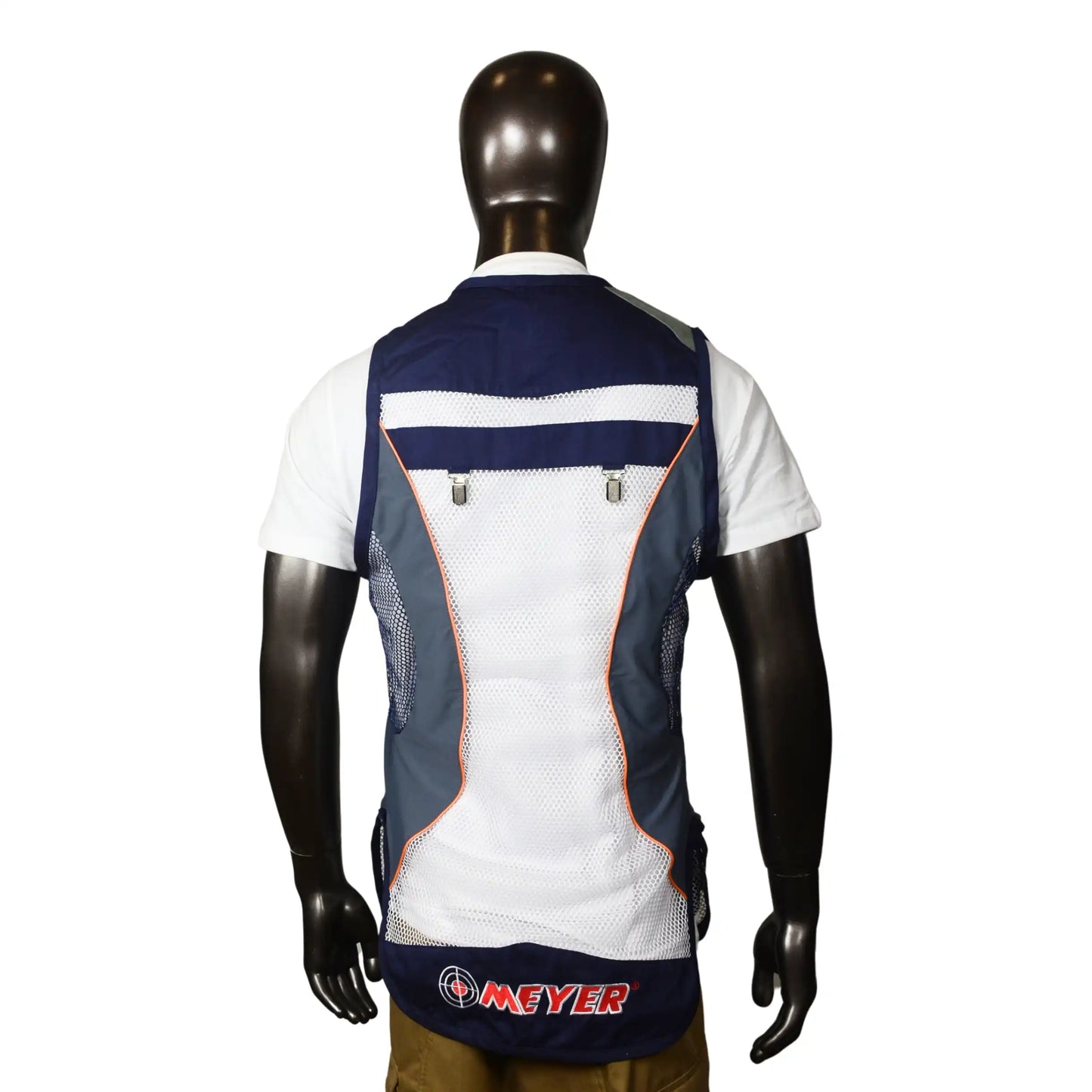 Meyer Men Mesh Shooting Vest Blue and White