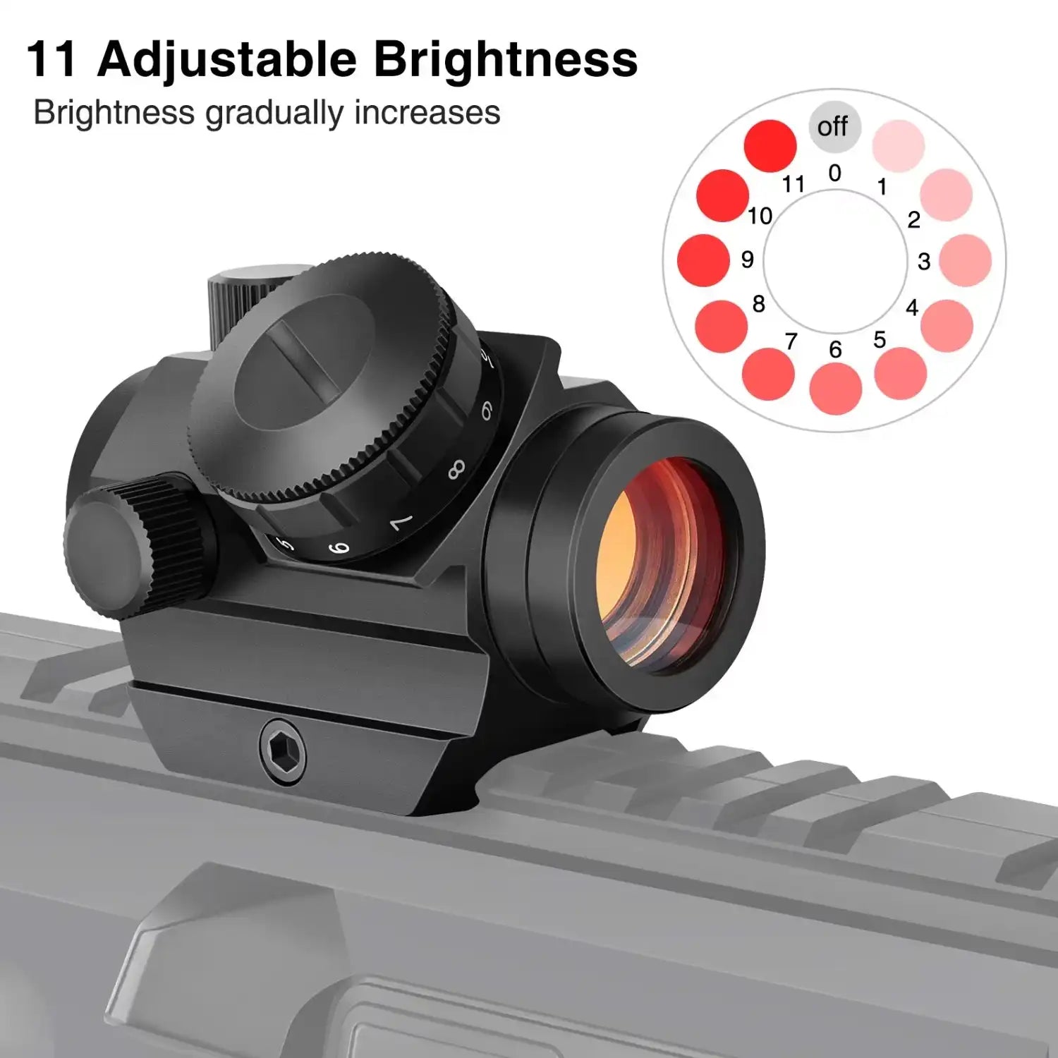 2MOA Red Dot Sight 1x25mm Dot Sight Red Dot Scope