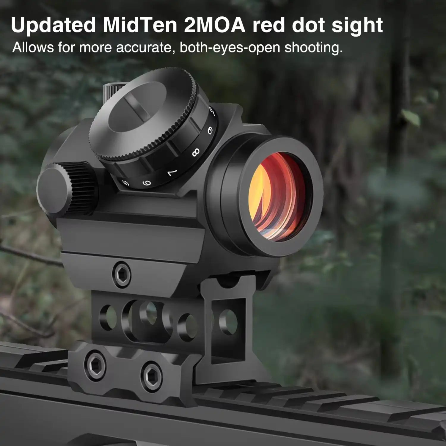 2MOA Red Dot Sight 1x25mm Dot Sight Red Dot Scope