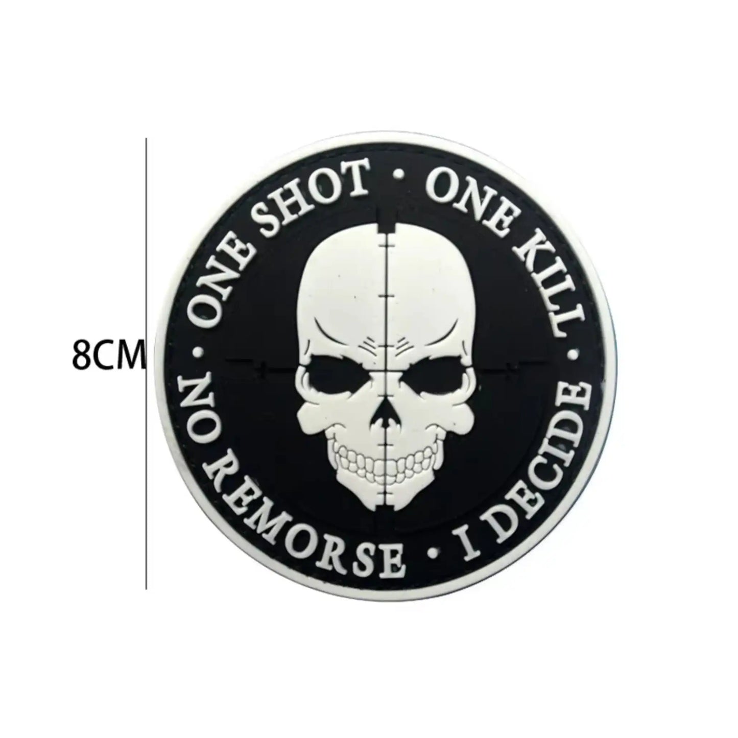 One Shot One Kill Sniper PVC Morale Patches Size