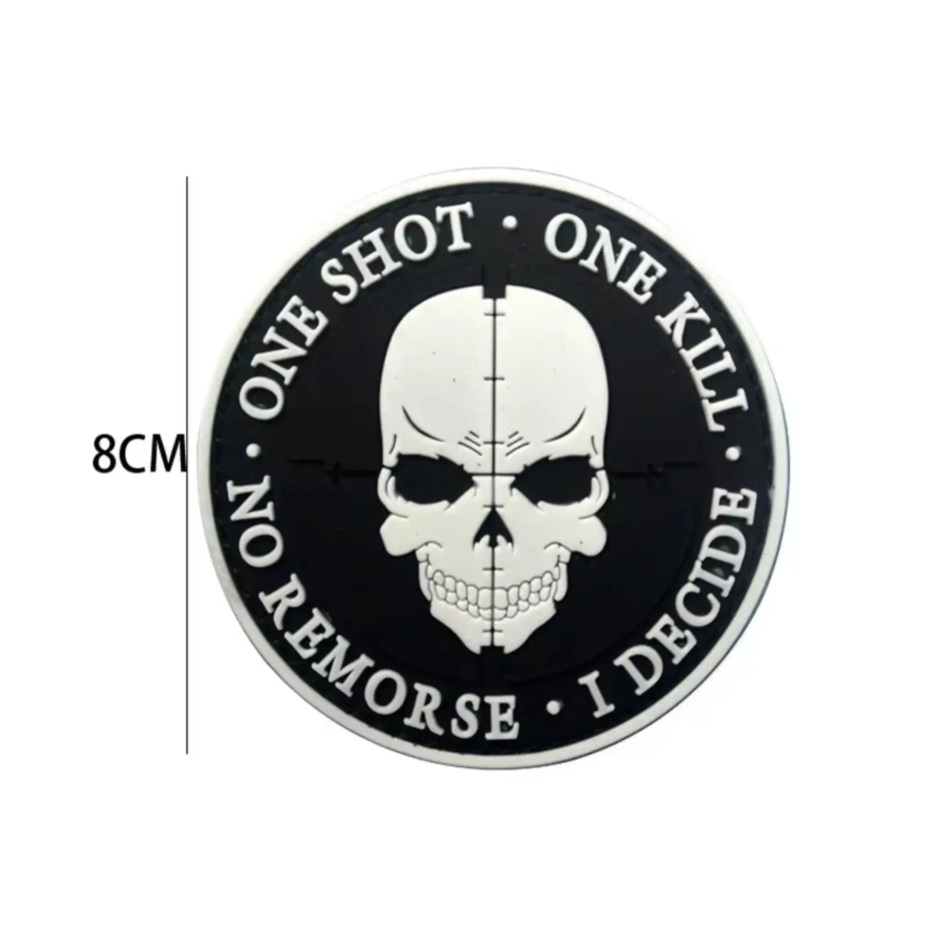 One Shot One Kill Sniper PVC Morale Patches Size