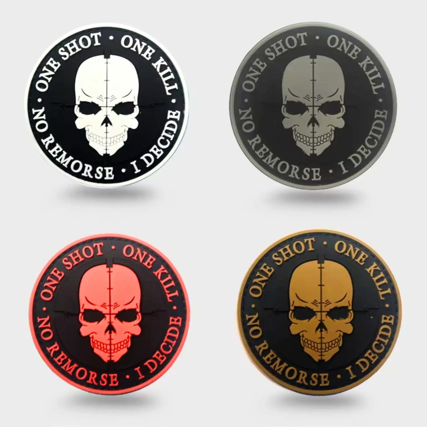 One Shot One Kill Sniper PVC Morale Patches