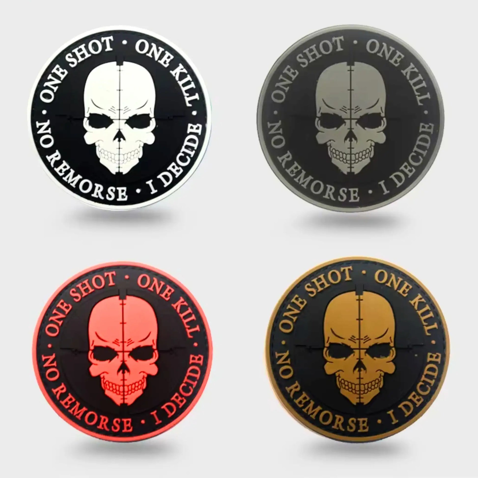 One Shot One Kill Sniper PVC Morale Patches