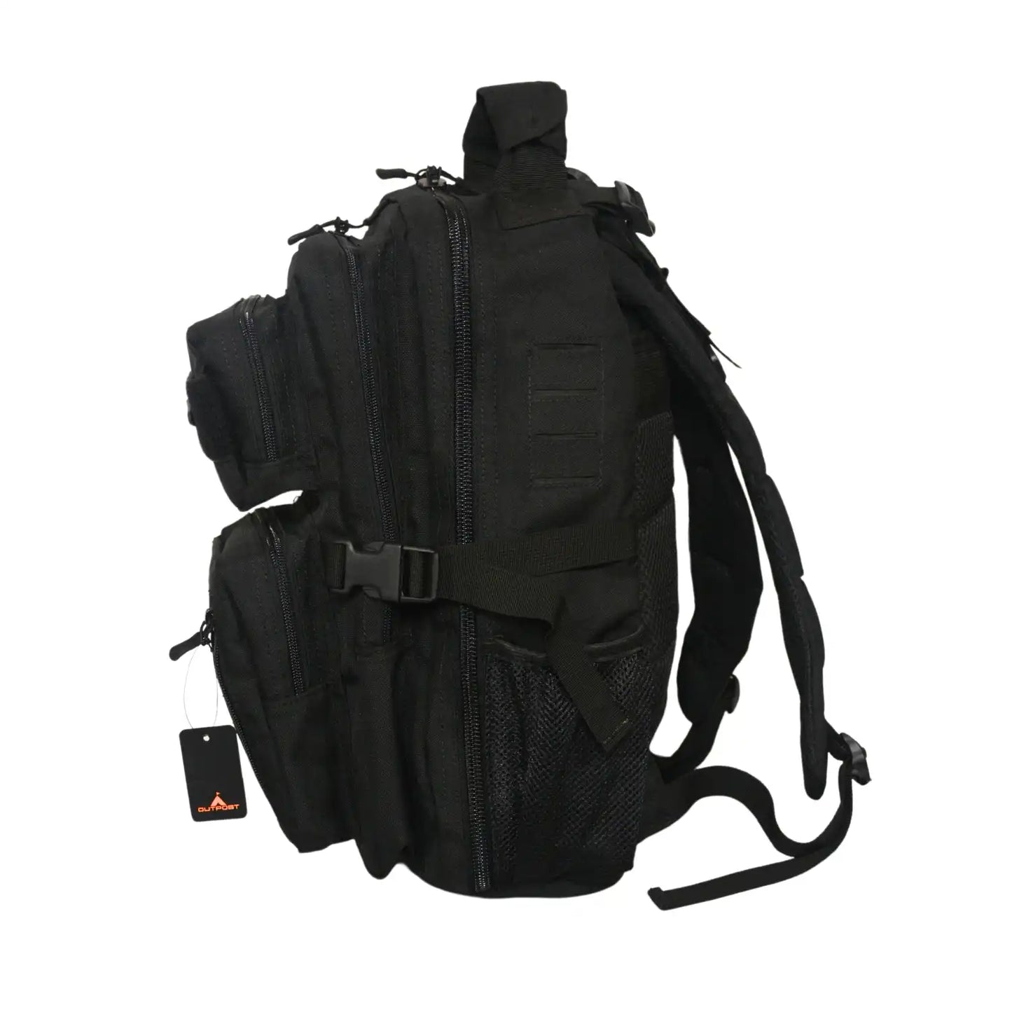 Outpost Travel Gear Tactical Backpack - Black