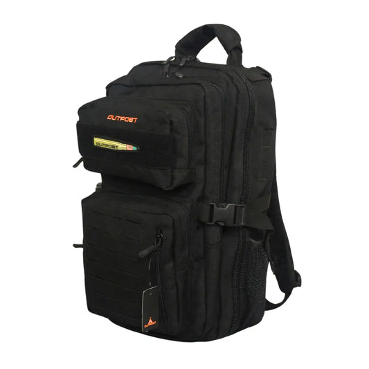Outpost Travel Gear Tactical Backpack - Black