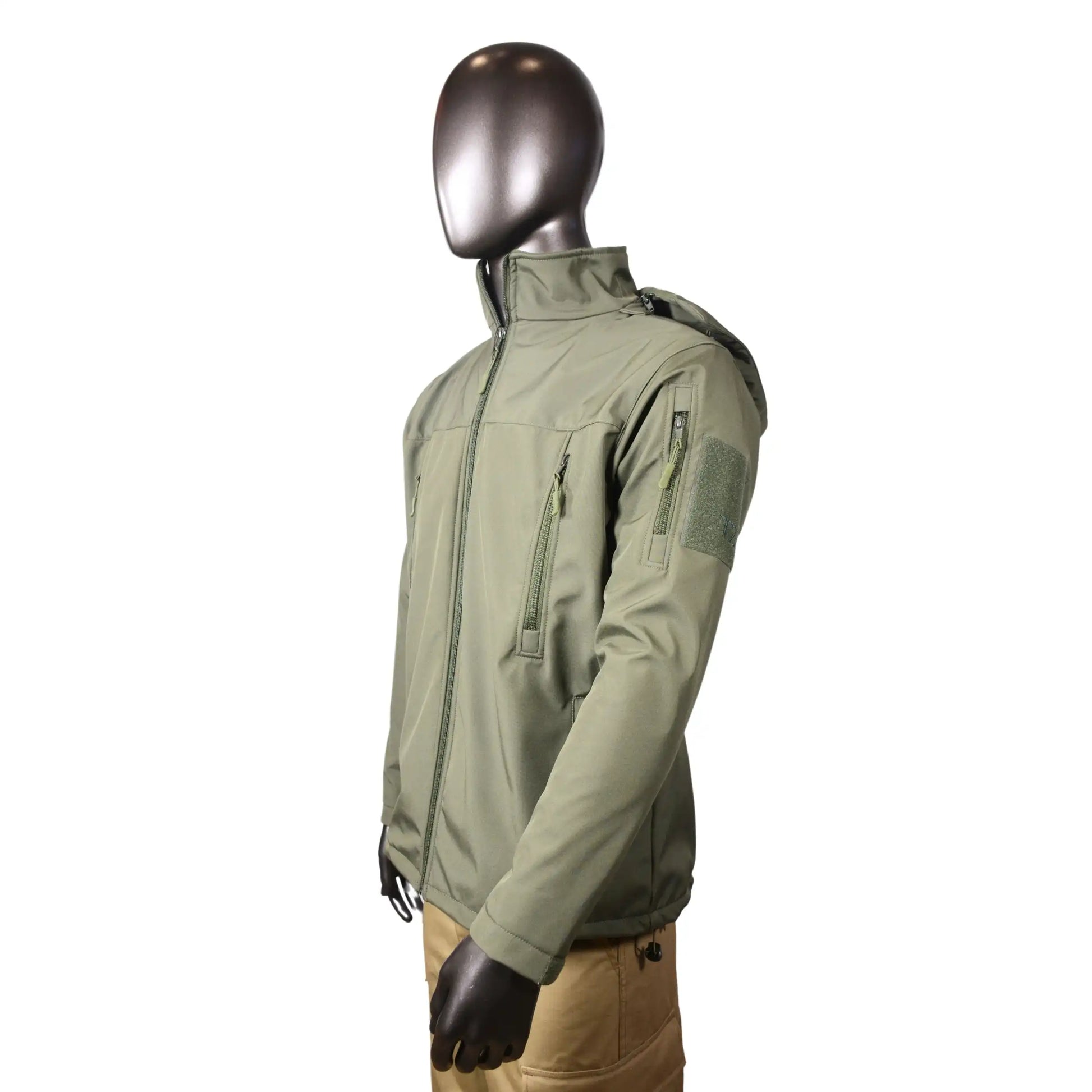 Outpost Soft Shell Tactical Green Jacket with cap