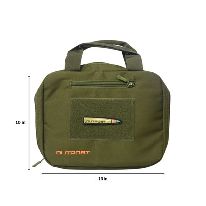 Outpost Tactical Double Pistol Case Army Green Color
