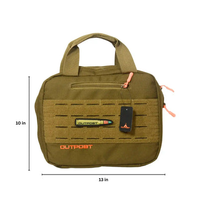 Outpost Tactical Double Pistol Case Tan Color