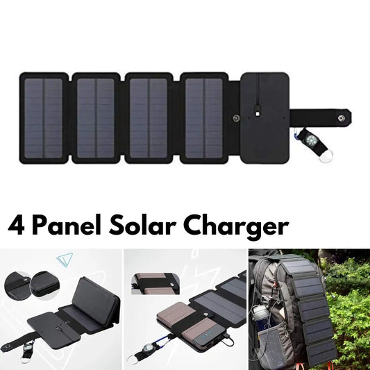Portable Foldable 4 Panel Solar Charger