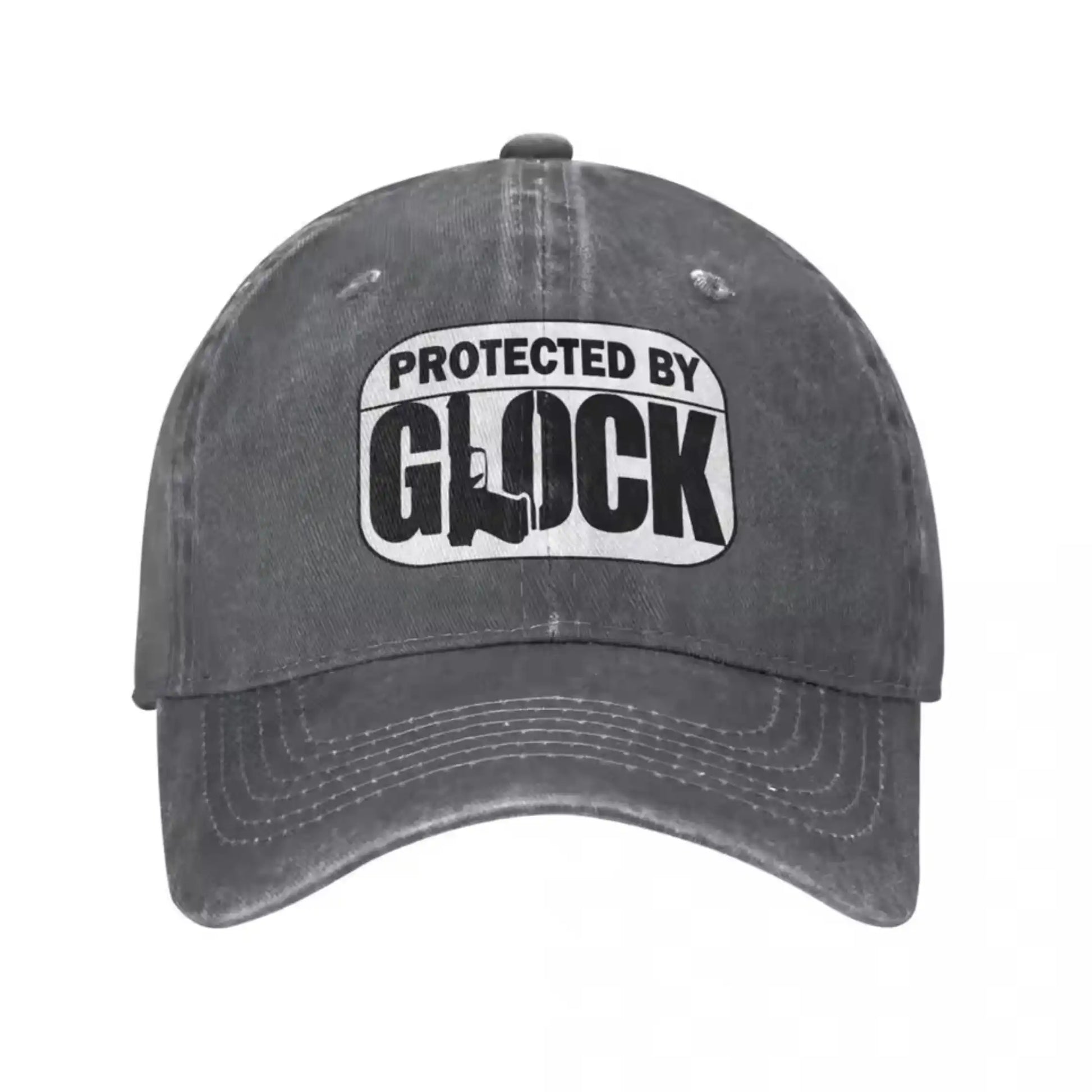 Protected By Glock Tactical Army Caps Gray