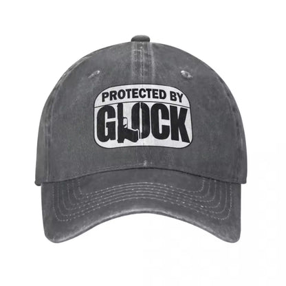Protected By Glock Tactical Army Caps Gray