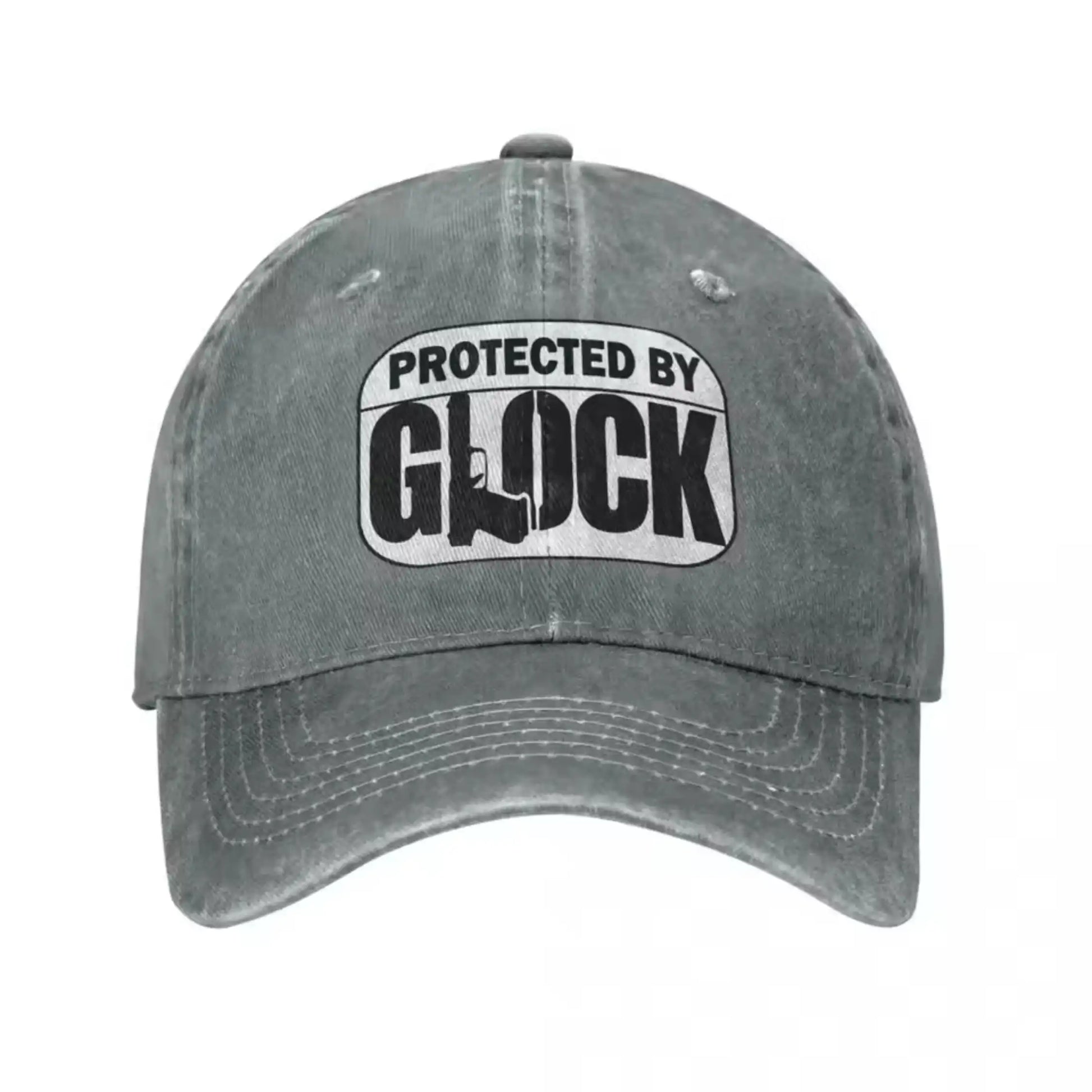 Protected By Glock Tactical Army Caps Gray