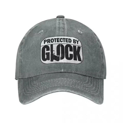 Protected By Glock Tactical Army Caps Gray