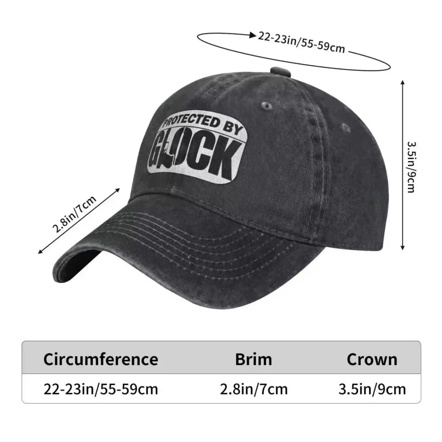 Protected By Glock Tactical Army Caps