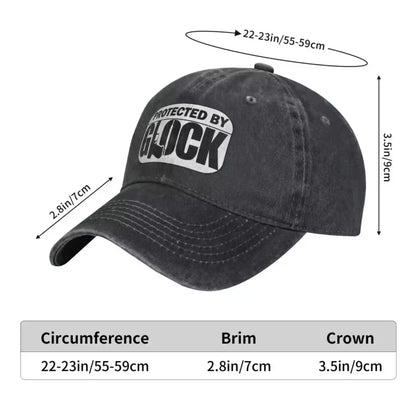Protected By Glock Tactical Army Caps