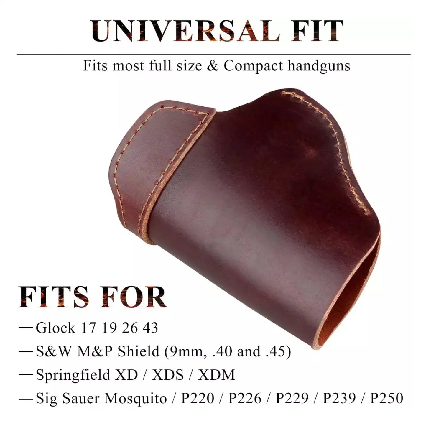 Right Handed Brown Leather Concealed Carry Holster