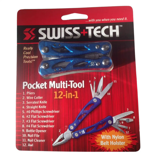 SWISS TECH Pocket Multi-Tool 12-in-1 Pliers