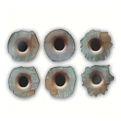 Set of 6 Realistic Rusty Bullet Hole Stickers