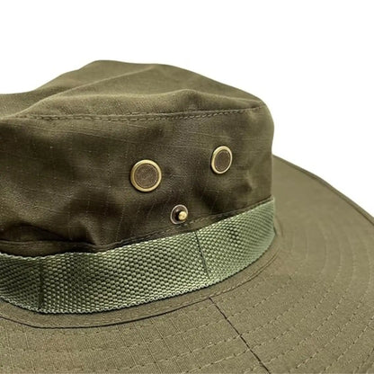 Tactical Summer Outdoor Washed Bucket Hat - Green