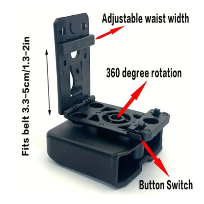 Tactical Universal Dual Magazine Holster 360° Rotating MOLLE Belt Clip