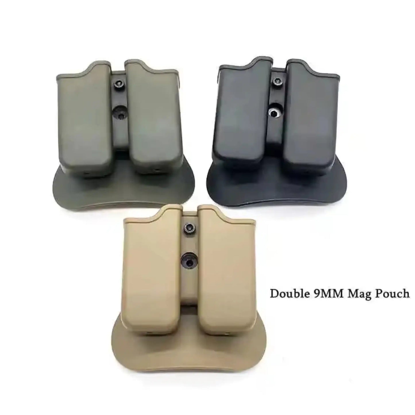 Tactical universal dual magazine 9mm .40 Mag Holster for Glock 17 Beretta M9 M92 USP Paddle Magazine Pouch Case