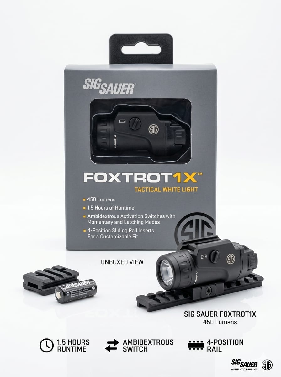 SIG SAUER FOXTROT1X Tactical Light Super bright 450 Lumens